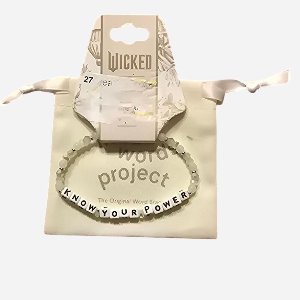 Little Words Project x Wicked "Own Your Power" Beaded Letter Bracelet New